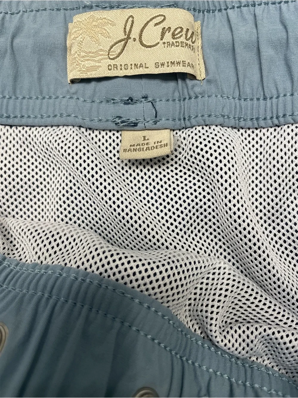 J.Crew Men’s Navy Blue Drawstring/Elastic Swim Trunks Size L